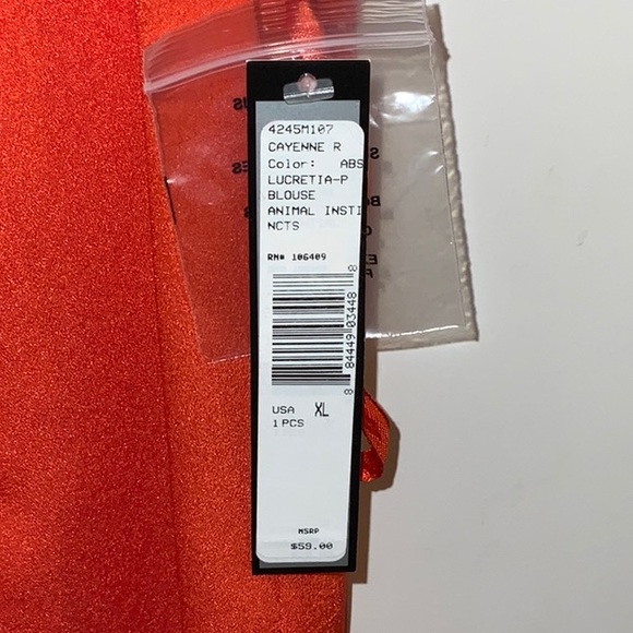 TAHARI blouse XL CAYENNE - Picture 4 of 4